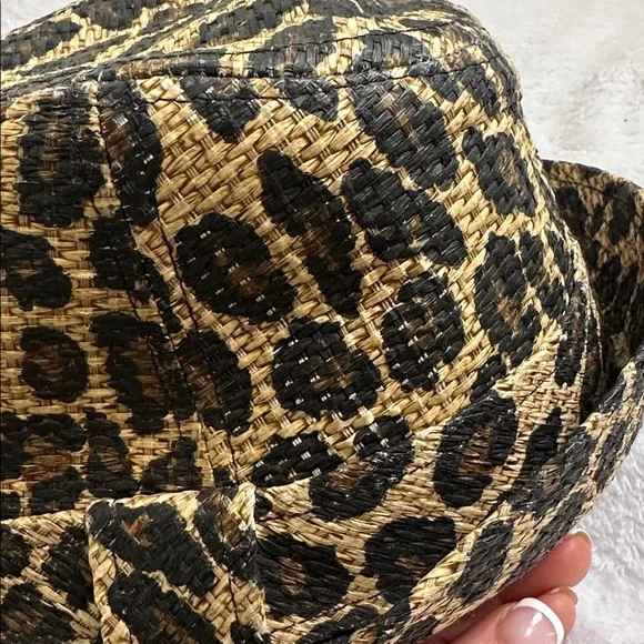Bongo Leopard Print Fedora Print Hat Summer Glam Mob Wife Animal Print - Picture 9 of 9